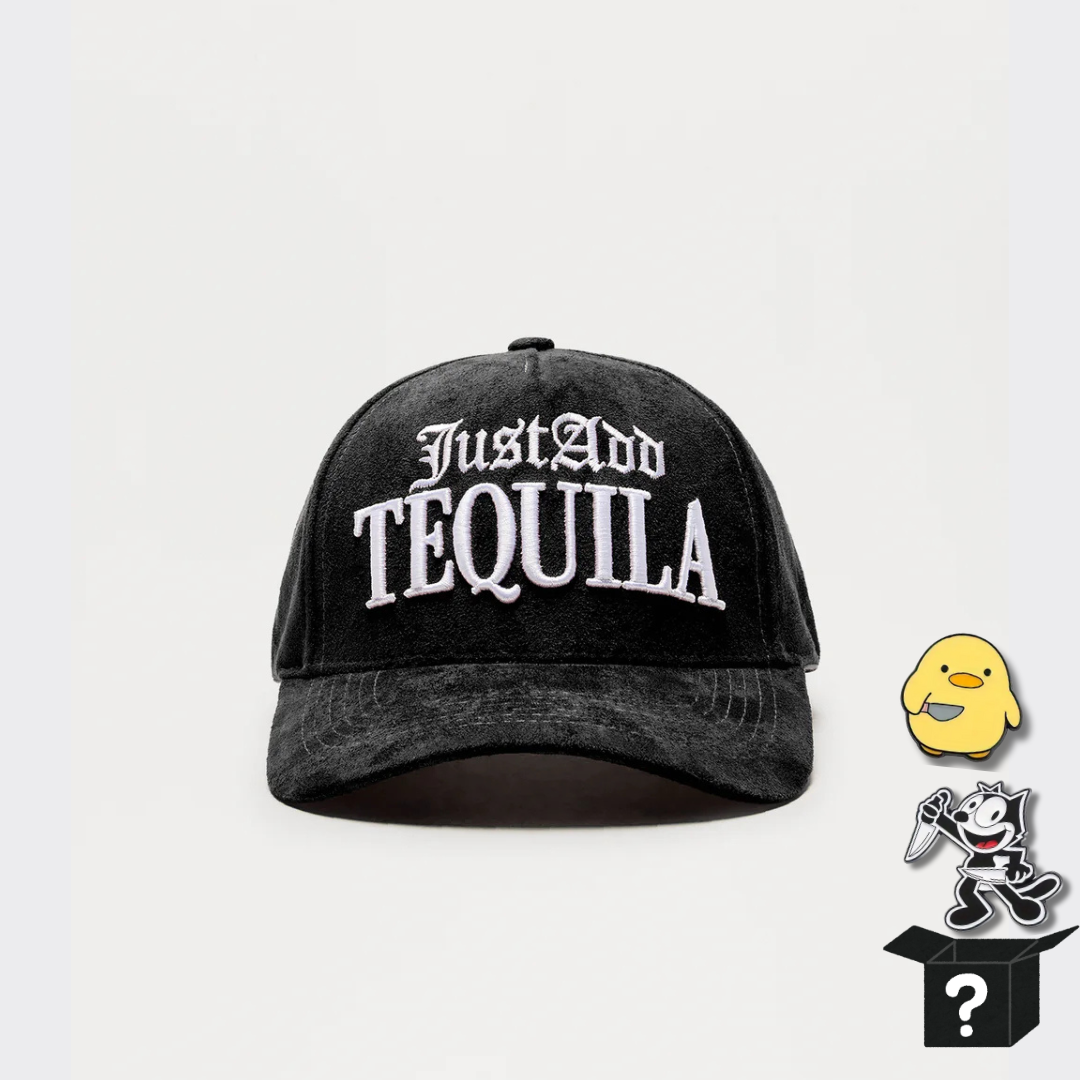 Just Add Tequila Snapback Hat - Black+Pin